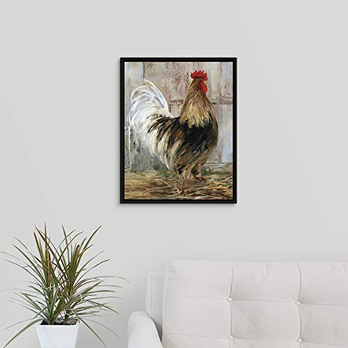 Farmhouse Rooster Black Floating Frame Canvas Art 18x22x175 0 0