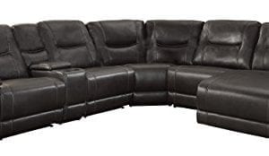 Homelegance Columbus Leath Aire Sectional Sofa Brown 0 300x174