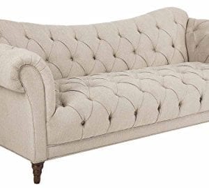 Homelegance St 92 Claire Fabric Chesterfield Sofa Almond Brown 0 300x269