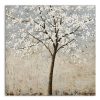 Kas Home Art Canvas Wall Art Blooming White Flower Tree Abstract Framed Art Stretched Canvas Painting Modern Wall Decor Ready To Hang 24 X 24 Inch A Framed 0 100x100