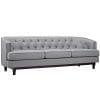 Modway Coast Fabric Upholstered Contemporary Modern Sofa Light Gray 0 100x100
