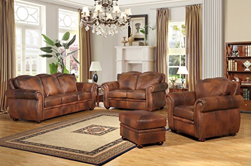 Oliver Pierce Casey Top Leather Sofa Brown 0 0