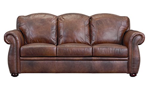 Oliver Pierce Casey Top Leather Sofa Brown 0 2