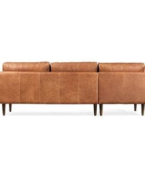 POLY BARK Napa Left Sectional Leather Sofa In Cognac Tan 0 2 300x360