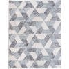 ReaLife Machine Washable Rug Stain Resistant Non Shed Eco Friendly Non Slip Family Pet Friendly Made From Premium Recycled Fibers Subtle Geometric Light Blue 3x5 0 100x100