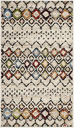Safavieh Amsterdam Collection AMS108K Southwestern Bohemian Ivory And Multi Area Rug 3 X 5 0 0