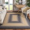 Safavieh Braided Collection BRD311A Hand Woven Reversible Area Rug 6 X 9 BlackGrey 0 100x100