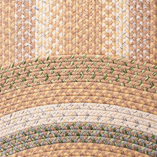 Safavieh Braided Collection BRD314A Hand Woven Reversible Area Rug 8 X 10 Oval TanMulti 0 2