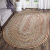 Safavieh Cape Cod Collection CAP251A Hand Woven Natural And Multicolored Jute Oval Area Rug 4 X 6 0 100x100