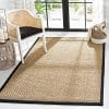 Safavieh Natural Fiber Collection NF114C Basketweave Natural And Black Summer Seagrass Area Rug 4 X 6 0 100x100