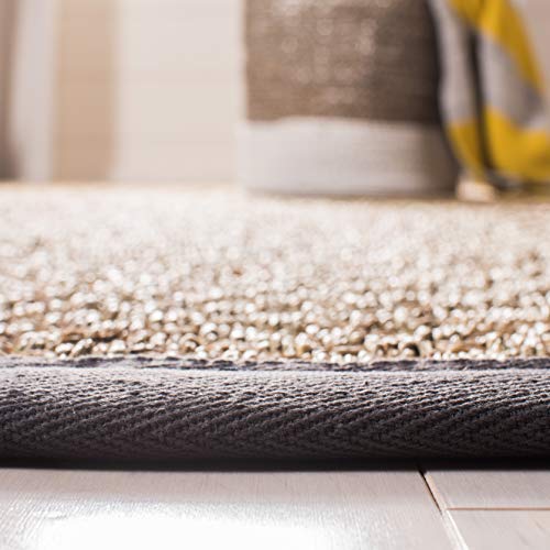 Safavieh Natural Fiber Collection NF114Q Basketweave Natural And Dark Grey Summer Seagrass Area Rug 5 X 8 0 3