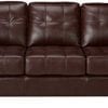 Samuel Stationary Sofa With Attached Seat Cushions Dark Brown 0 100x100