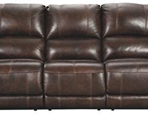 Signature Design By Ashley Buncrana Power Reclining Sofa With Adjustable Headrest Chocolate 0 300x232
