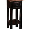 Sunset Trading Shabby Chic Cottage Side Table Small One Drawer Black Brown 0 100x100