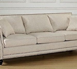 Tov Furniture The Camden Collection Contemporary Linen Upholstered Living Room Sofa With Nailhead Trim Beige 0 300x271