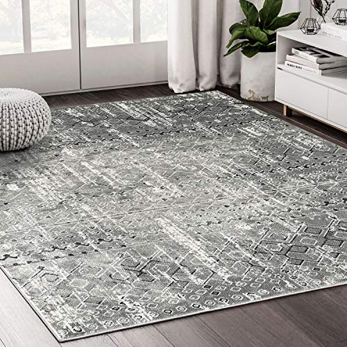Traditional Grey Tribal Distressed 6 X 9 Turkish Area Rug By Traditional Grey Tribal Distressed 6 X