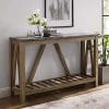 WE Furniture Modern Farmhouse Accent Entryway Table 52 Inch Grey Concrete 0 100x100
