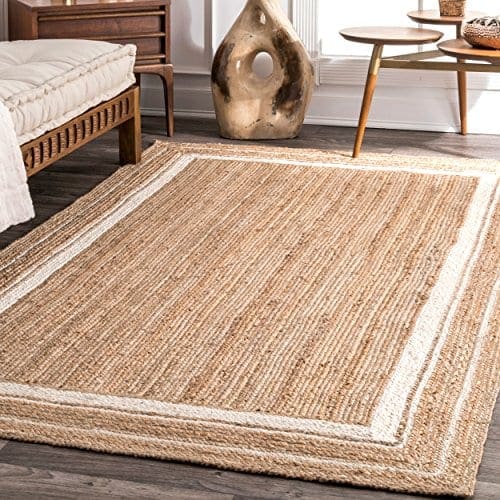 nuLOOM Rikki Coastal Braided Jute Area Rug, 3' x 5', Off-white ...