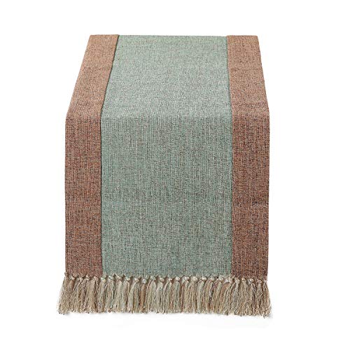 15 x 72 inch Rustic Woven Table Runner with Handmade ...