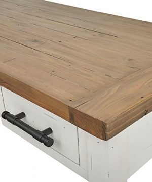 Amazon Brand Stone Beam Barrett Reclaimed Wood 2 Drawer Desk 71W White And Sandstone Pine 0 300x360