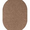 Ambiant Pet Friendly Solid Color Area Rug Brown 9x12 Oval 0 100x100