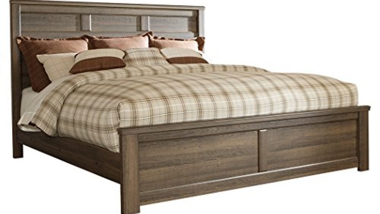 Ashley Furniture Signature Design Juararo Vintage Casual Panel Bedset King Size Bed Dark Brown Farmhouse Goals