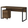 Bush Furniture Latitude Desk And Cabinet 60W Rustic Brown 0 100x100