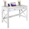 ChooChoo Home Office Desk Writing Computer Table Modern Design White Desk With Drawers 0 100x100