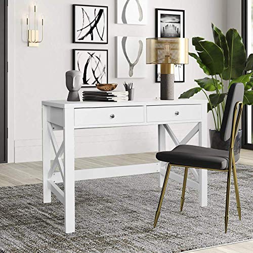 ChooChoo Home Office Desk Writing Computer Table Modern Design White Desk With Drawers 0 2
