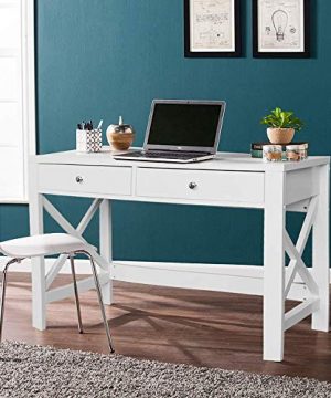 ChooChoo Home Office Desk Writing Computer Table Modern Design White Desk With Drawers 0 4 300x360