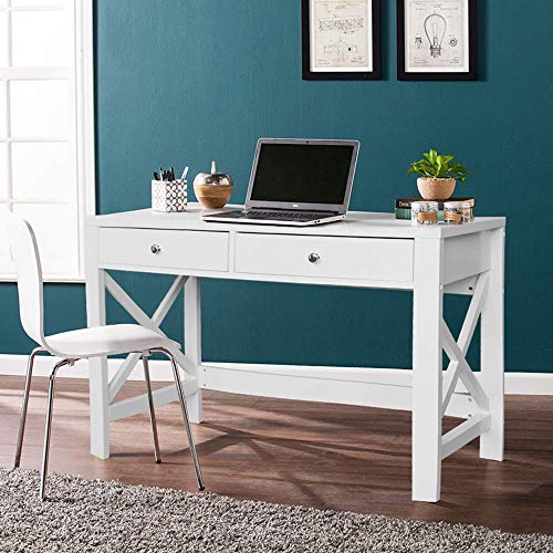 ChooChoo Home Office Desk Writing Computer Table Modern Design White Desk With Drawers 0 4