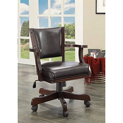 HOMES Inside Out Out Out Thatcher Contemporary Height Adjustable Game Chair Cherry 0 0