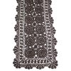 KEPSWET Cotton Handmade Crochet Lace Table Runner Dark Brown Rectangle Coffee Table Dresser Decor 14x72 Inch 0 100x100