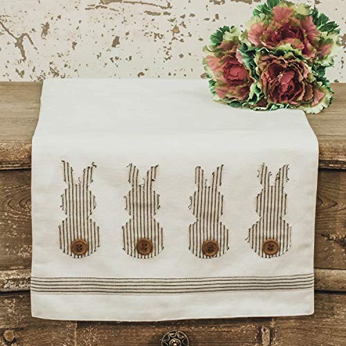 Piper Classics Black Ticking Hippity Hop Bunny Table Runner 36 - 36 Long Table Runner Piper Classics Black Ticking Hippity Hop Bunny Table Runner 36 - 36 Long Table Runner