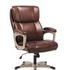Sadie Executive Computer Chair Fixed Arms For Office Desk Brown Leather HVST316 0 100x100