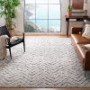 Safavieh Adirondack Collection ADR104N Ivory And Charcoal Modern Distressed Chevron Area Rug 9 X 12 0 100x100