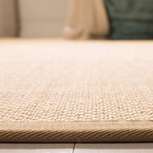 Safavieh Natural Fiber Collection NF141B Tiger Paw Weave Maize And Linen Sisal Area Rug 9 X 12 0 1