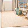 Safavieh Natural Fiber Collection NF141B Tiger Paw Weave Maize And Linen Sisal Area Rug 9 X 12 0 100x100