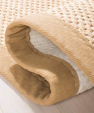 Safavieh Natural Fiber Collection NF141B Tiger Paw Weave Maize And Linen Sisal Area Rug 9 X 12 0 2 300x360