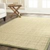 Safavieh Natural Fiber Collection NF443C Tiger Eye Natural And Green Sisal Area Rug 9 X 12 0 100x100