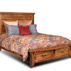 Sunset Trading Rustic City Queen Bed Storage Drawers Natural Oak 0 100x100