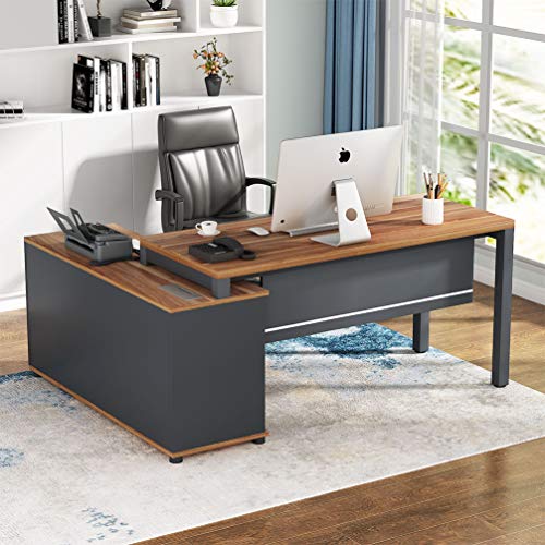 Tribesigns L Shaped Desk Large Computer Desk Computer Table With Storage Shelves Gaming Office Executive Table Farmhouse Goals