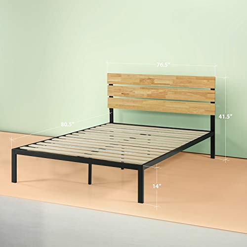 Zinus Paul Metal And Wood Platform Bed With Wood Slat Support King 0 0