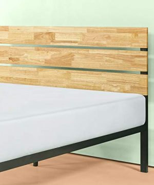 Zinus Paul Metal And Wood Platform Bed With Wood Slat Support King 0 1 300x360