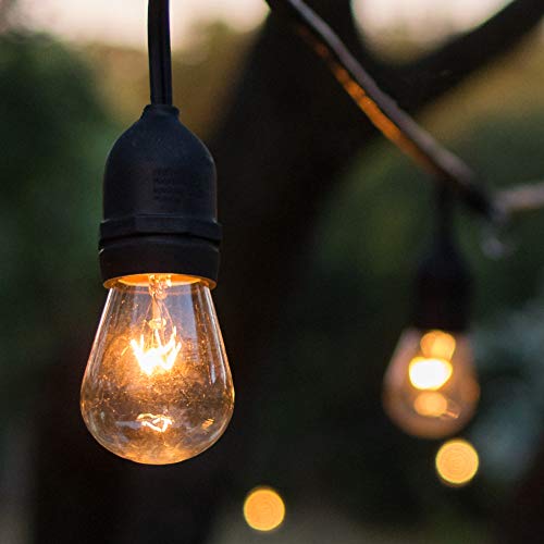 addlon 96 FT (2x48FT) Outdoor String Lights Commercial Grade Strand 36 Edison Vintage Bulbs 30 Hanging Sockets, ETL Listed Decorative Christmas Lights for Patio Garden - Image 5