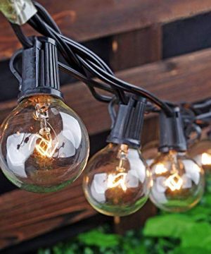 Afirst Outdoor String Lights 25Ft With 25 Edison Bulbs Vintage Hanging String Lights For Porch Market Backyard Patio Party Wedding Gazebo Lighting Black 0 300x360