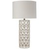 Amazon Brand Stone Beam Ceramic Geometric Cut Out Table Desk Lamp With LED Light Bulb 25H White 0 100x100