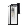 Bowery 1 Light Outdoor Indoor Wall Sconce Matte Black Clear Glass Shade44176 0 100x100