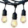Brightech Ambience Pro Waterproof LED Outdoor String Lights Hanging Dimmable 2w Vintage Edison Bulbs 24 Ft Commercial Grade Patio Lights Create Cafe Ambience In Your Backyard Black 0 100x100