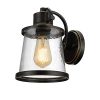 Charlie Outdoor Indoor Wall Sconce LED Bulb Included Oil Rubbed Bronze Clear Seeded Glass Shade44127 0 100x100